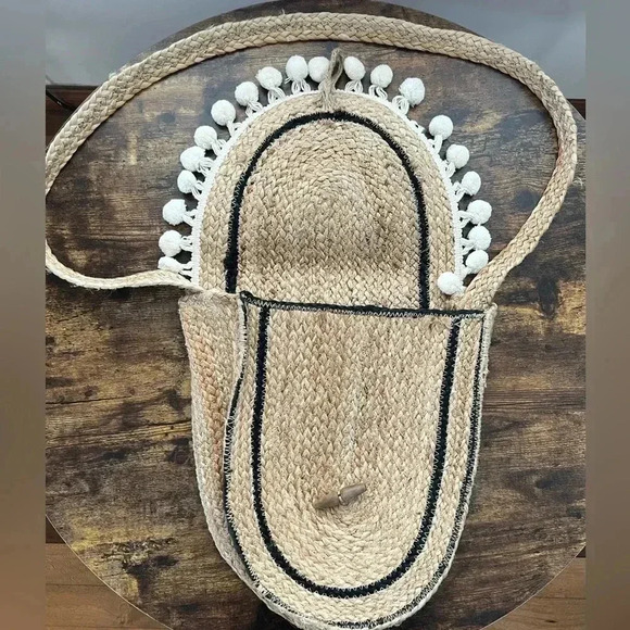 World Market | jute surfer, boho crossbody tote bag - Picture 4 of 15